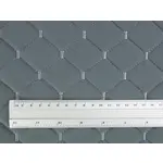 Стьобаний велюр Венус «Темно-сірий Ромб прошитий світло-сірою ниткою» на поролоні 6мм – преміальний оббивний матеріал Мініатюра 2