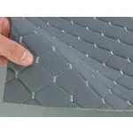 Стьобаний велюр Венус «Темно-сірий Ромб прошитий світло-сірою ниткою» на поролоні 6мм – преміальний оббивний матеріал Мініатюра 3