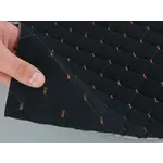 Стьобаний велюр Венус «Чорний Ромб прошитий коричневою ниткою» на поролоні 6мм – преміальний оббивний матеріал Мініатюра 3