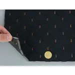 Стьобаний велюр Венус «Чорний Ромб прошитий коричневою ниткою» на поролоні 6мм – преміальний оббивний матеріал Мініатюра 4