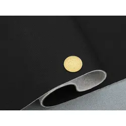 Автотканина стельова Lacoste L-54, колір чорний, на поролоні та повсті, товщина 3мм, ширина 165см, Туреччина