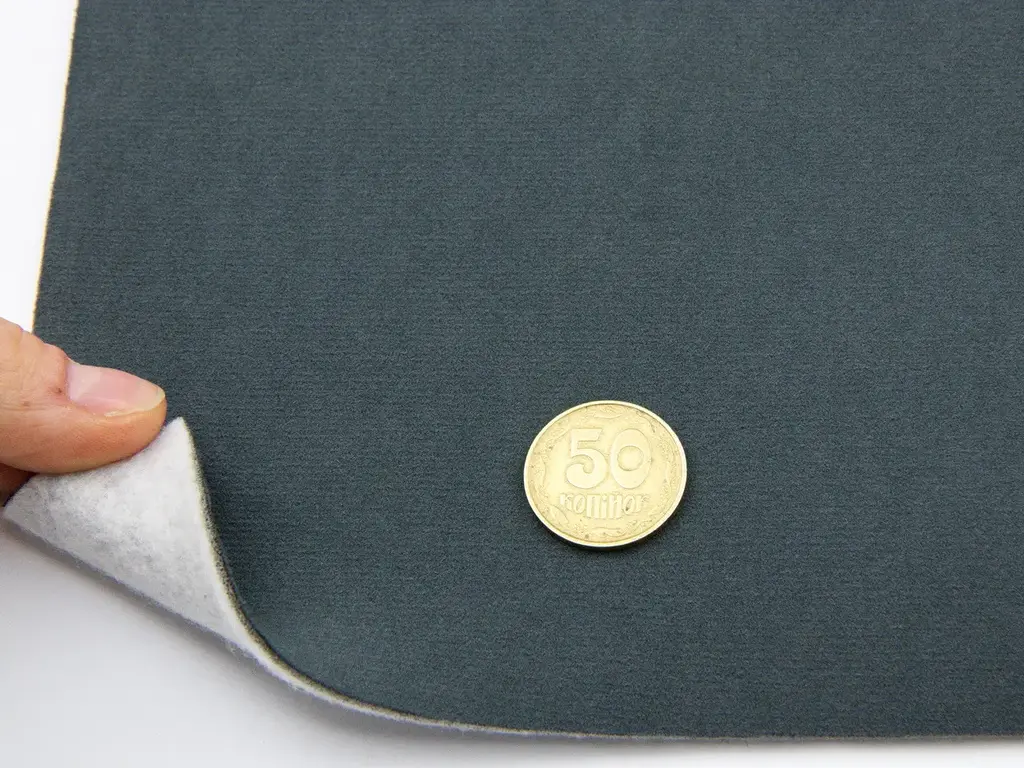 Автовелюр стельовий темно-сірий з синім відтінком Alkantra A18 (Туреччина)