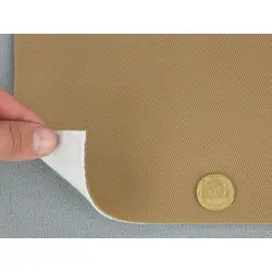 Автотканина стельова Y-179, колір бежевий, на поролоні та повсті, товщина 2мм, ширина 168см, Туреччина