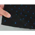 Алькантара Lycra 09/5 чорна, стьобана синьою ниткою, на поролоні 3мм і флізеліні, ширина 140см (Туреччина) Мініатюра 2