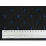 Алькантара Lycra 09/5 чорна, стьобана синьою ниткою, на поролоні 3мм і флізеліні, ширина 140см (Туреччина) Мініатюра 4