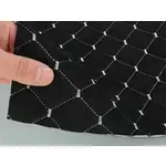 Алькантара Lycra 09/3 чорна, стьобана світло-сірою ниткою, на поролоні 3мм і флізеліні, ширина 140см (Туреччина) Мініатюра 3