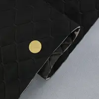 Алькантара Lycra 09/1 чорна, стьобана чорною ниткою, на поролоні 3мм і флізеліні, ширина 140см (Туреччина)