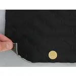 Алькантара Lycra 09/1 чорна, стьобана чорною ниткою, на поролоні 3мм і флізеліні, ширина 140см (Туреччина) Мініатюра 2