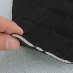 Алькантара Lycra 09/1 чорна, стьобана чорною ниткою, на поролоні 3мм і флізеліні, ширина 140см (Туреччина) Мініатюра 4