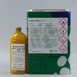 Клей Supercolla LT-17 1л, поліхлопорний для тканини, карпета, кашзама, без запаху, Італія