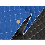 Стьобаний шкірзам Ромб синій" із світло-сірою ниткою з поролоном 7мм Мініатюра 1