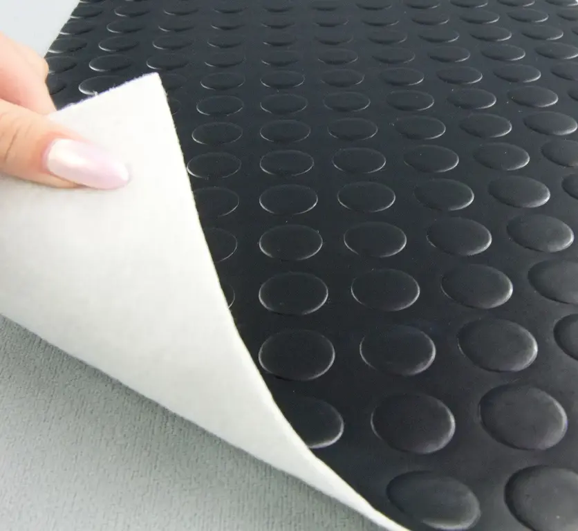 Автолінолеум сірий (Монетка), ширина 2 м, лінолеум автомобільний Туреччина