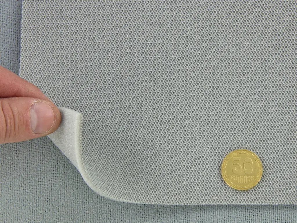 Автотканина стельова 1513, сіра, поролон 3мм, ширина 158см
