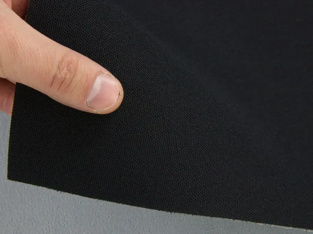 Автотканина стельова KL-71, чорна, поролон 3мм з сіткою, ширина 167см