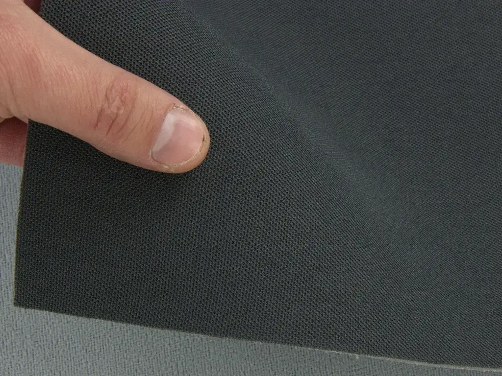 Автотканина стельова KL-68, графітова, поролон 3мм з сіткою, ширина 167см