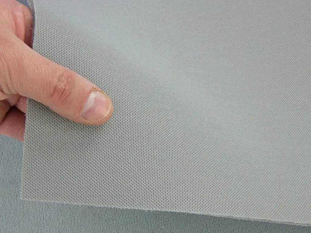 Автотканина стельова KL-52, сіра, поролон 3мм з сіткою, ширина 167см