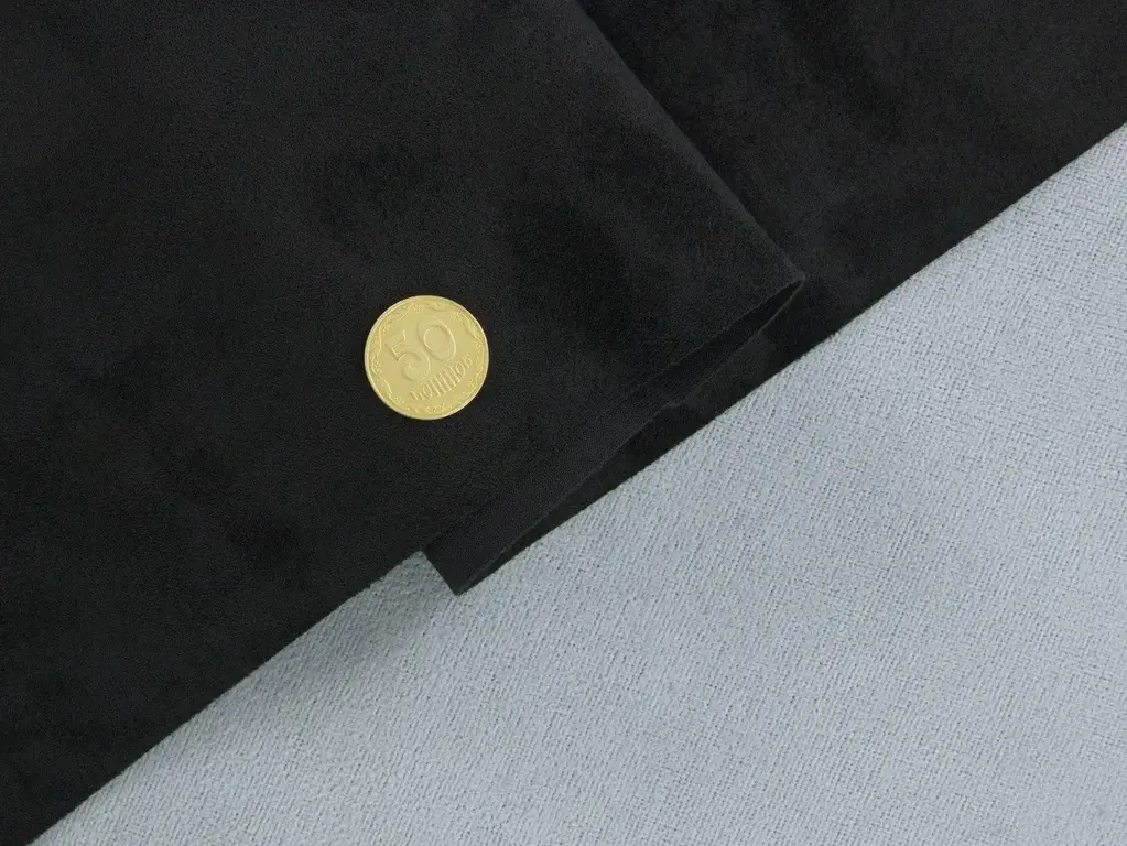 Автовелюр чорний MK2412 без основи для перетяжки пластикових деталей