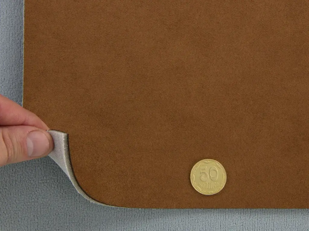 Алькантара Lycra p16015 темно-коричнева – купити на відріз з рулона Додаткове фото 2