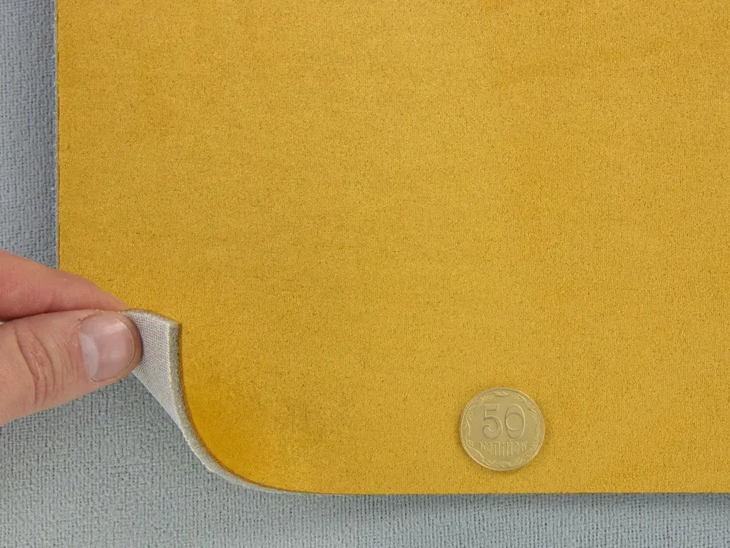 Алькантара Lycra p16014 гірчична – купити на відріз з рулона