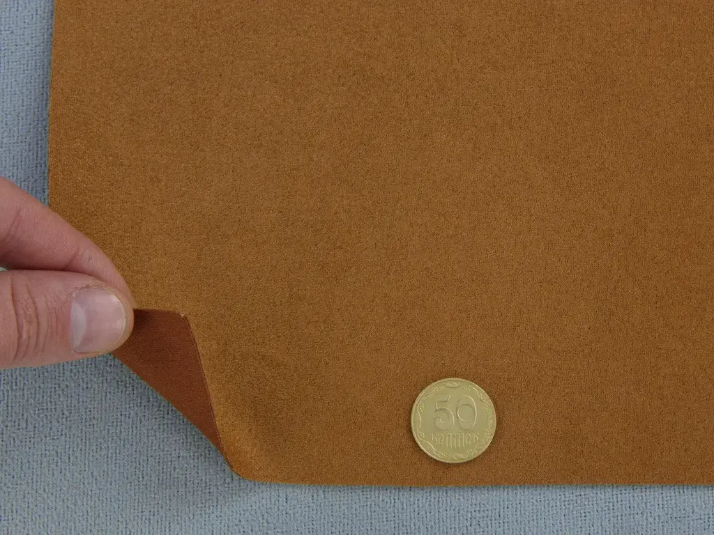 Алькантара Lycra 16004 коричнева – купити на відріз з рулона