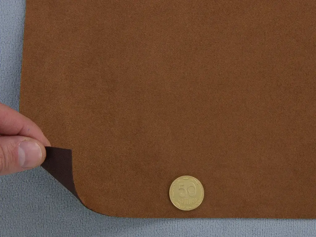 Алькантара Lycra 16015 темно-коричнева – купити на відріз з рулона