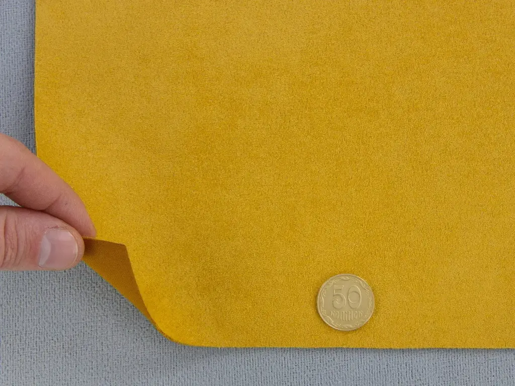 Алькантара Lycra 16014 гірчична – купити на відріз з рулона