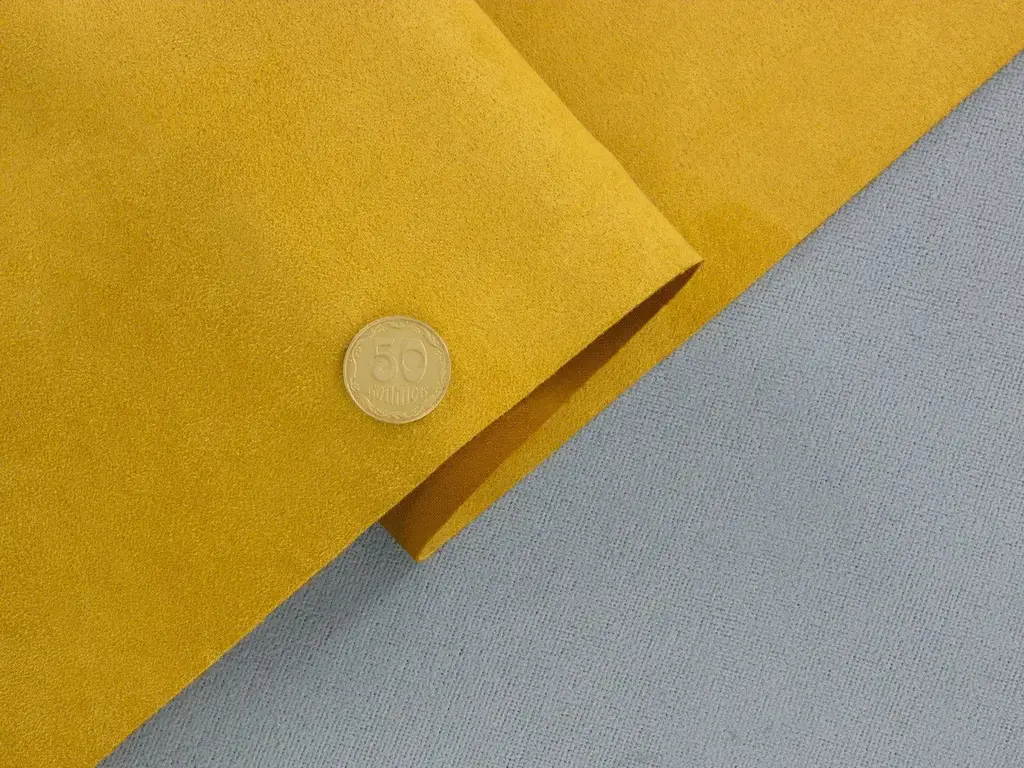 Алькантара Lycra 16014 гірчична – купити на відріз з рулона