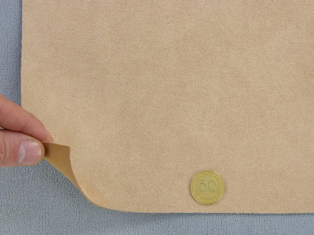 Алькантара Lycra 16018 бежева – купити на відріз з рулона