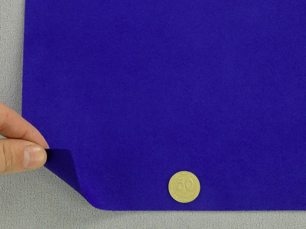 Алькантара Lycra 16013 синя – купити на відріз з рулона