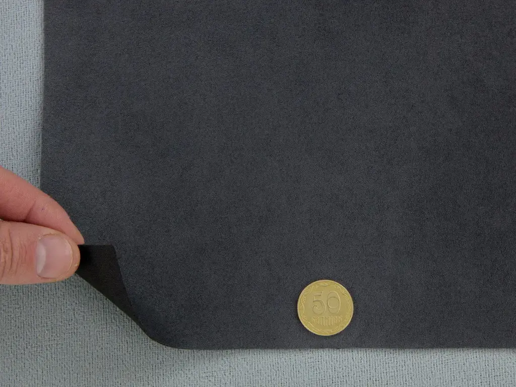 Алькантара Lycra 16017 темно-сіра – купити на відріз з рулона