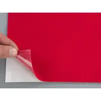 Карпет-самоклейка Standart велюровий червоний, для авто, товщина 2мм, щільність 220г/м2, лист 150х100см