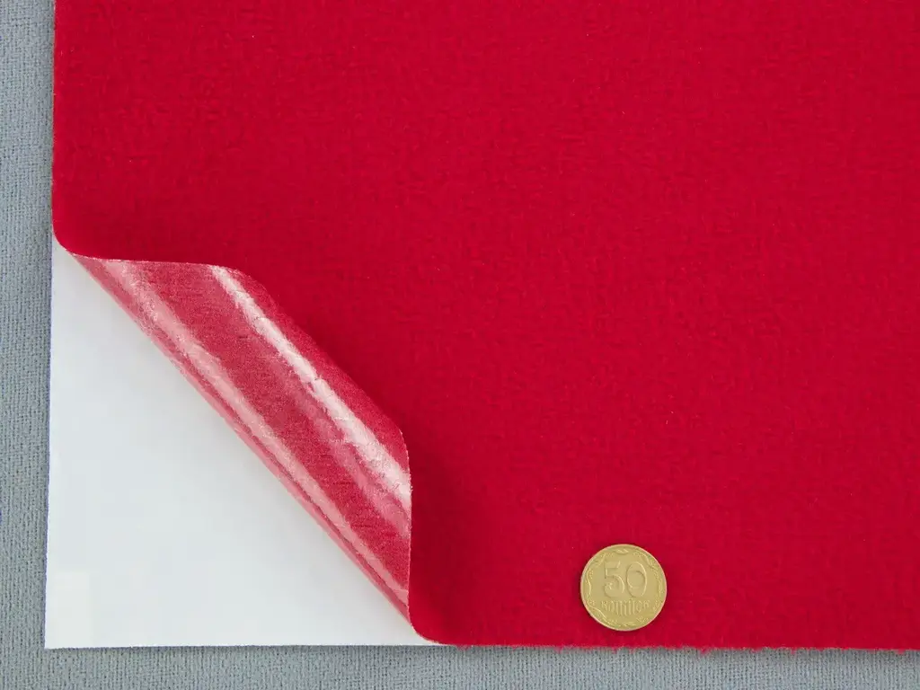 Карпет велюровий Standart червоний для авто самоклейка, лист 150х100см