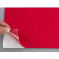 Карпет-самоклейка Standart велюровий червоний, для авто, товщина 2мм, щільність 220г/м2, лист 75х100см