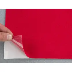Карпет-самоклейка Standart велюровий червоний, для авто, товщина 2мм, щільність 220г/м2, лист 75х100см