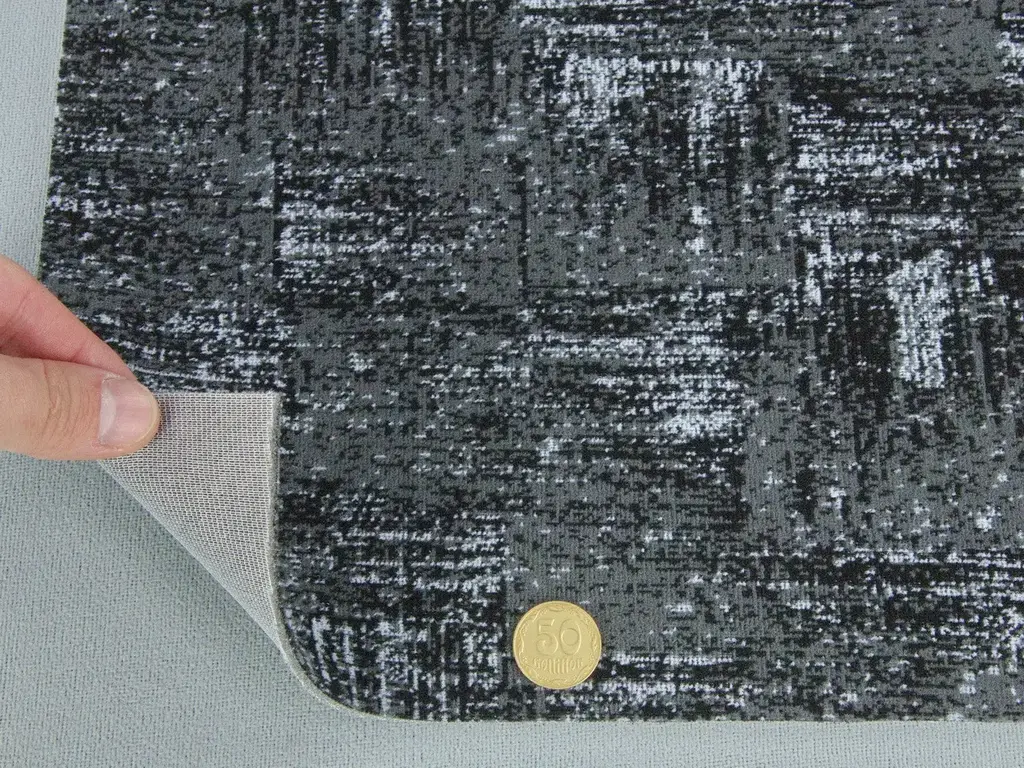 Автовелюр сірий Munich на поролоні та сітці (еластичний), Польща