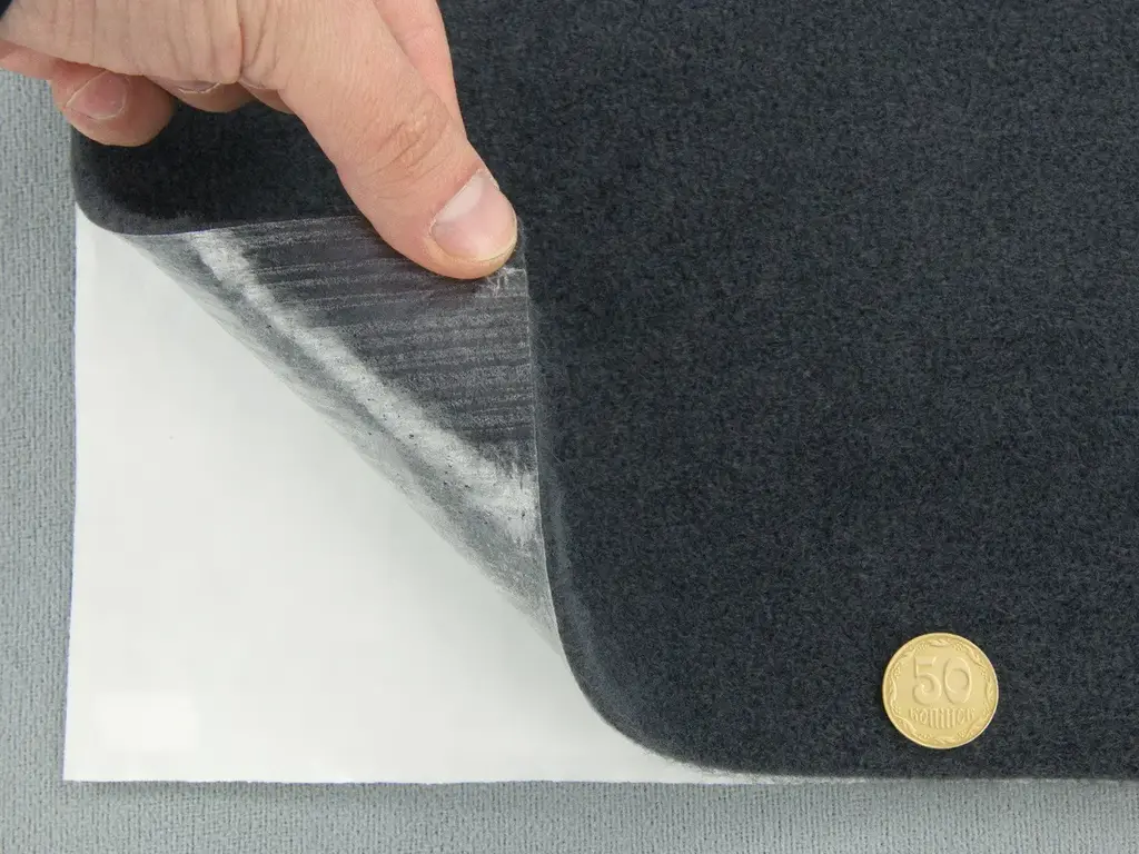 Самоклеючий Карпет Ultraflex темно-сірий для Авто та Інших Застосувань, лист 102х100см Додаткове фото 4