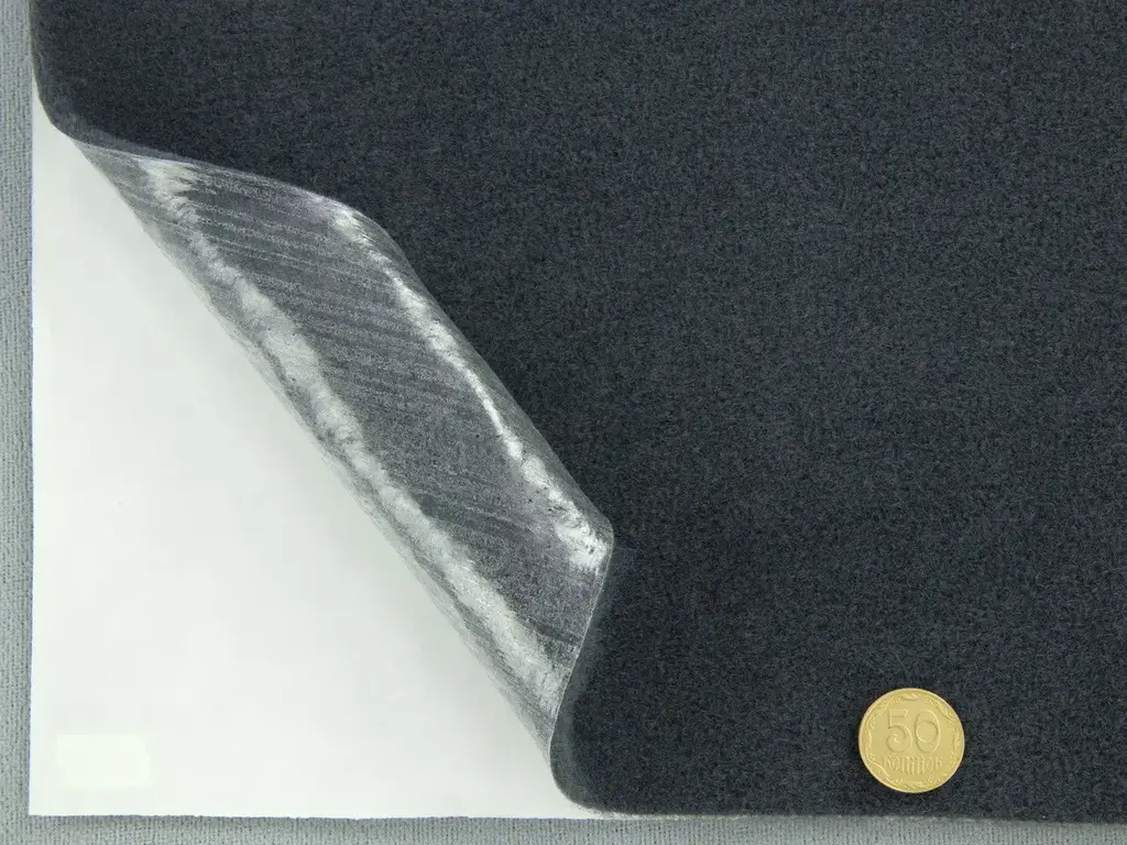 Самоклеючий Карпет Ultraflex темно-сірий для Авто та Інших Застосувань, лист 204х100см Додаткове фото 2