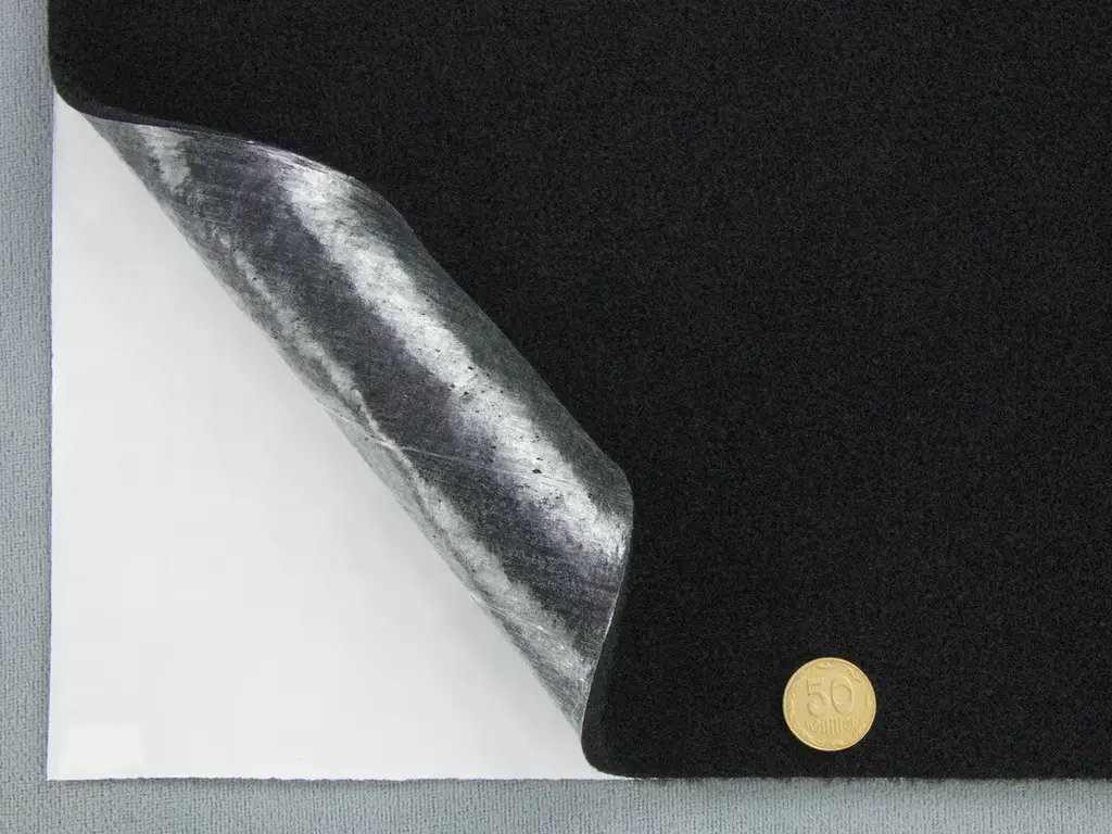 Самоклеючий Карпет Ultraflex чорний для Авто та Інших Застосувань, лист 51х100см
