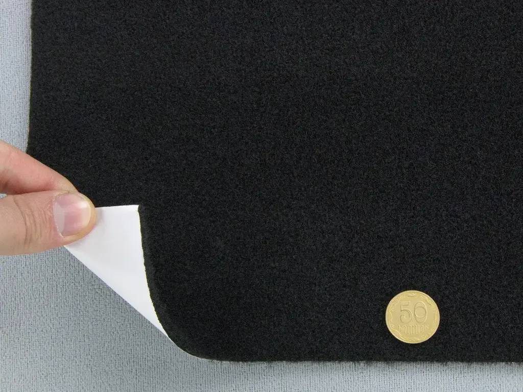 Самоклеючий Карпет Ultraflex чорний для Авто та Інших Застосувань, лист 204х100см Додаткове фото 4