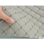 Стьобаний шкірзам Maldive "Ромб сірий" з антрацитовою ниткою, на поролоні 7 мм