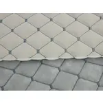 Стьобаний шкірзам Maldive "Ромб сірий" з антрацитовою ниткою, на поролоні 7 мм