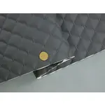 Стьобаний шкірзам Maldive "Ромб темно-сірий" з антрацитовою ниткою, на поролоні 7 мм