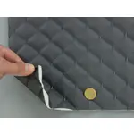 Стьобаний шкірзам Maldive "Ромб темно-сірий" з антрацитовою ниткою, на поролоні 7 мм