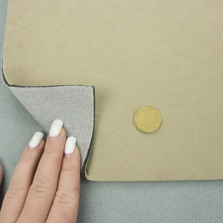 Автовелюр Dinamica KM-4, карамельний на поролоновій основі, 170 см